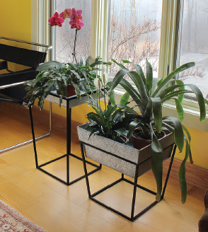 Wrought Iron Plant Stand with Planter Container